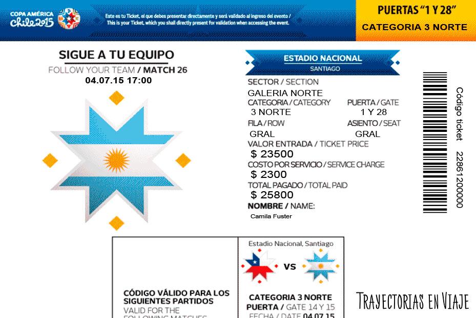 Entradas de la final Copa América 2015