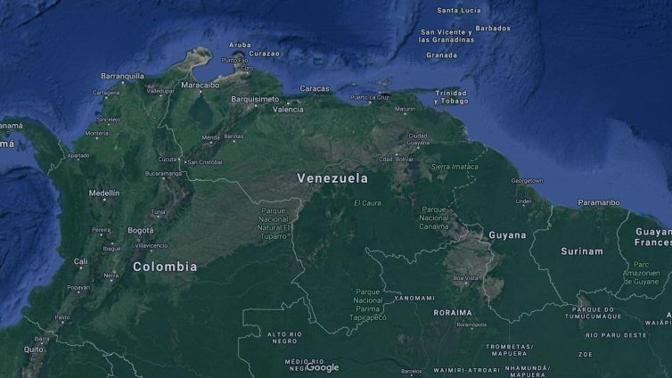 Mapa para viajar a Venezuela